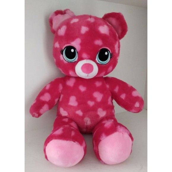 Build-A-Bear Workshop Other - Build A Bear Teddy Bear Plush Pink Hearts 16" BAB Sings "My Little  Pony"